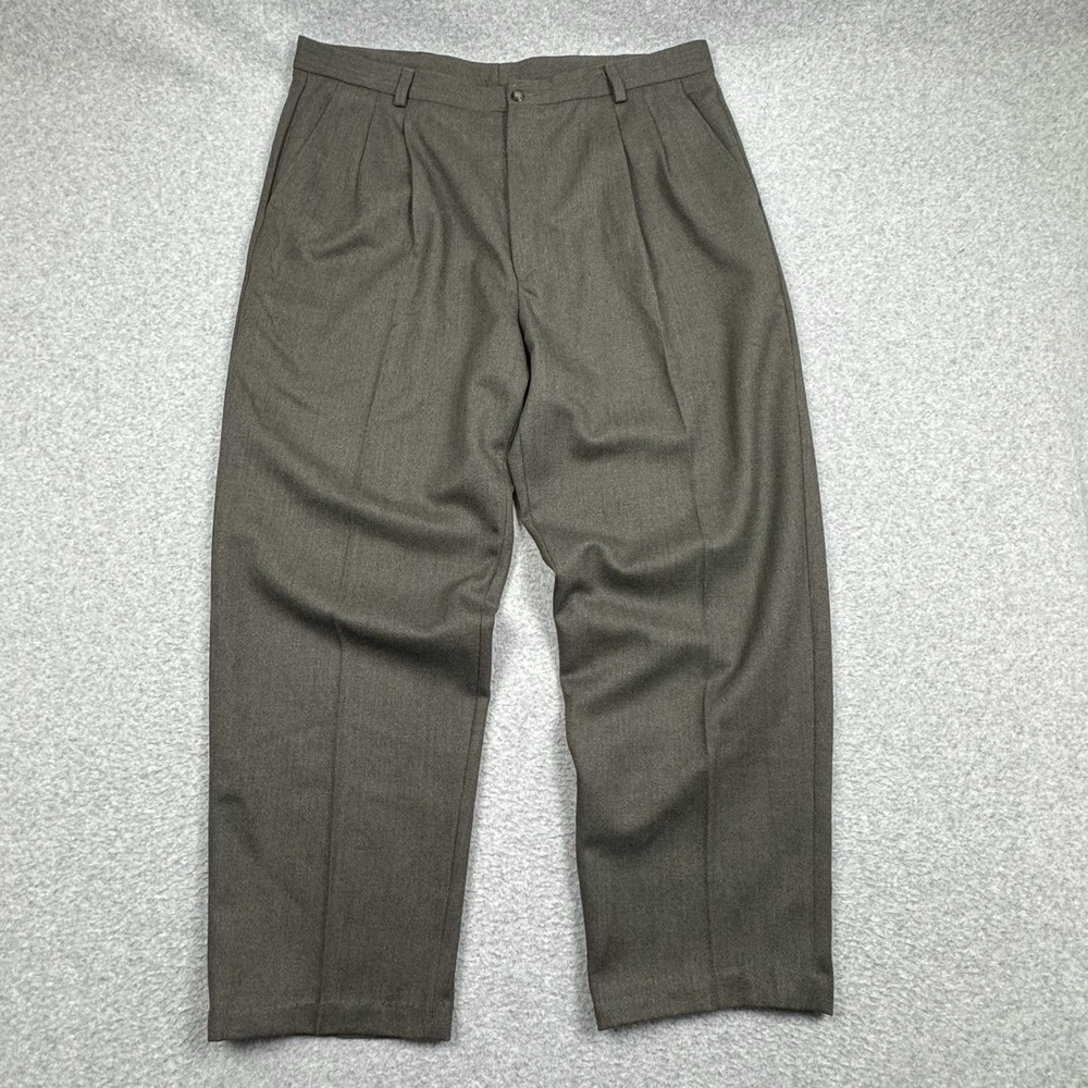 VTG American Eagle AE Pants Mens 38x30 Wool Trousers Pleated Bespoke Preppy 90s